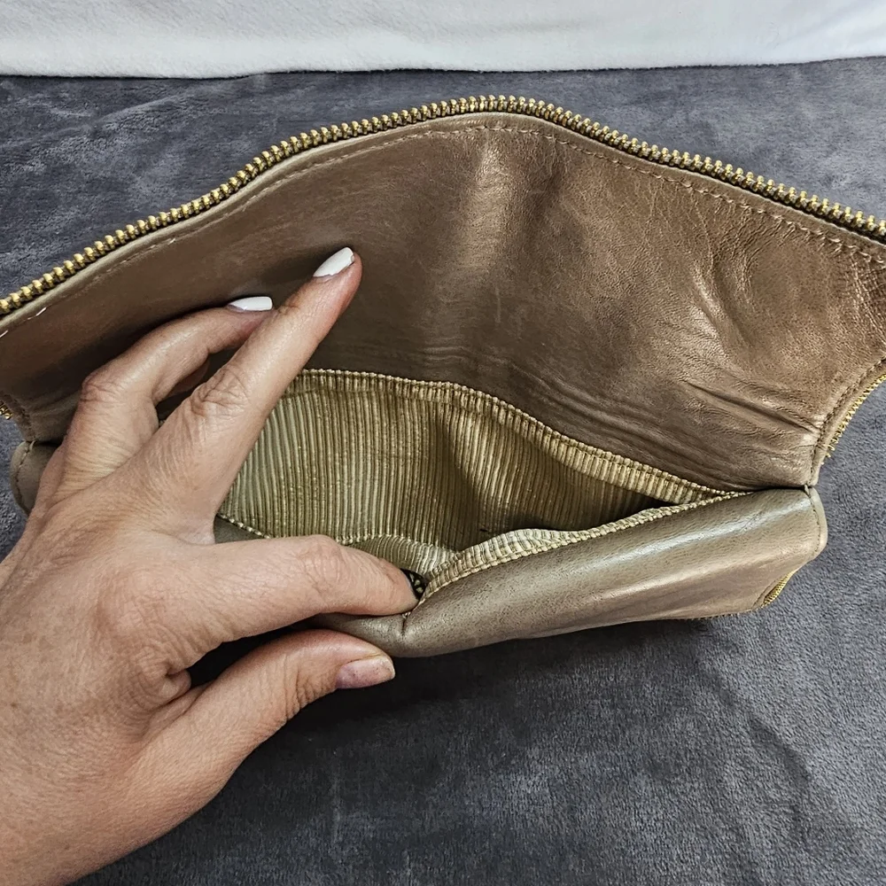 Lauren‎ Merkin Tan Clutch soft leather